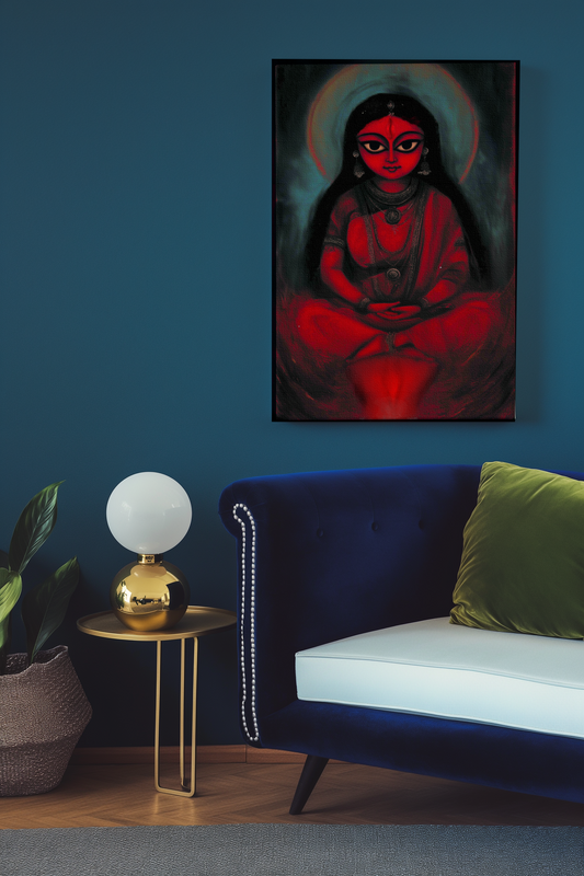 Maa Kamakhya Devi  Canvas wall art– Sacred Shakti Peeth Wall Art for Spiritual Decor & Divine Energy