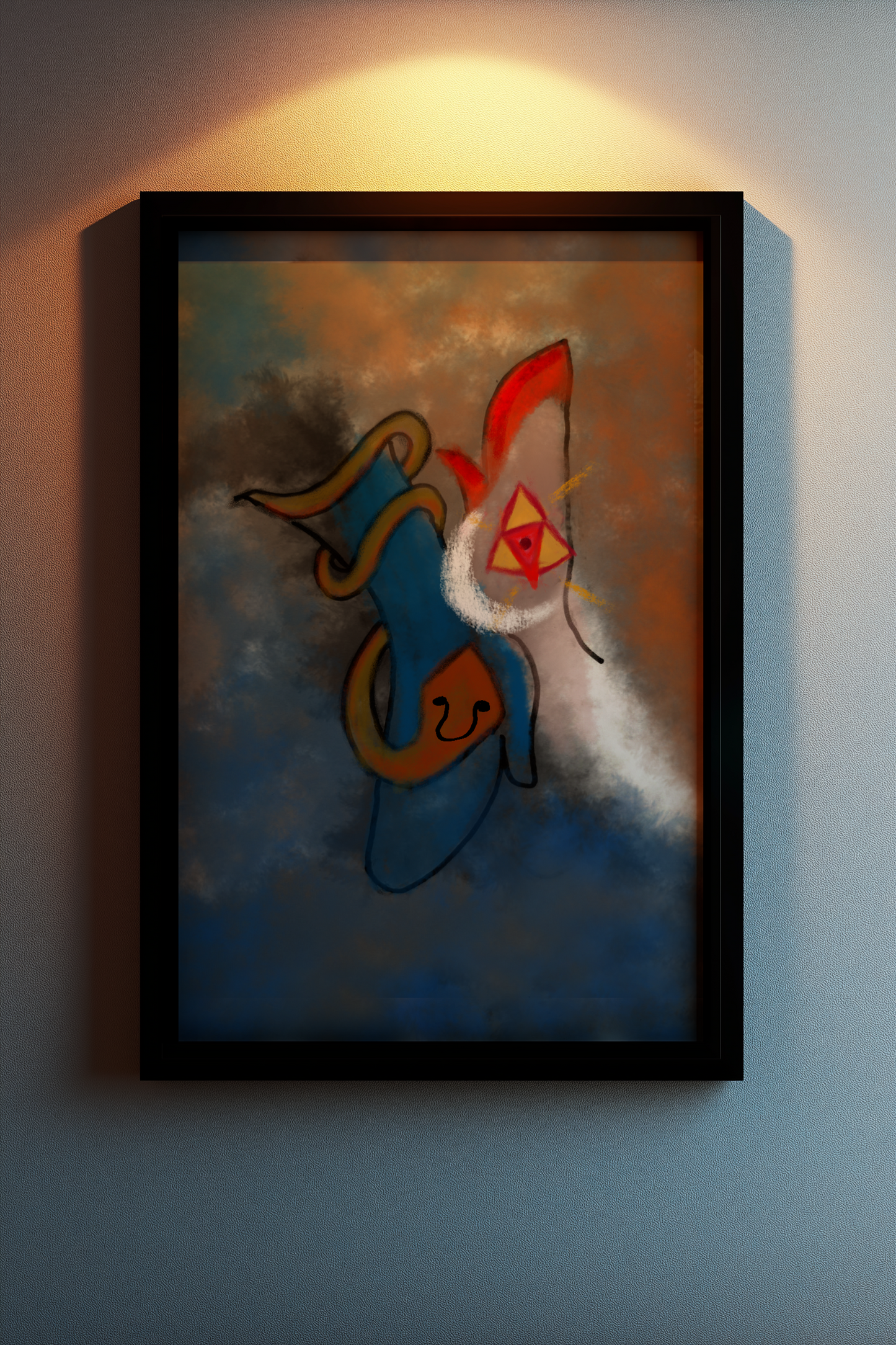 Shiva Shakti Mystical Photo Frame – Kundalini Awakening & Divine Union | Sacred Symbolism Art Print
