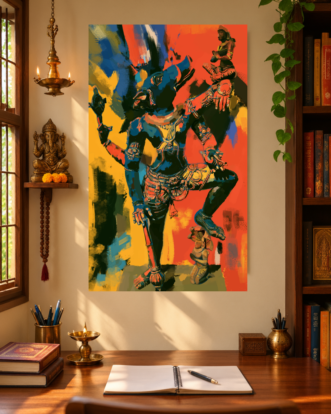 varaha Swamy Poster | Lord Varaha with Bhoodevi | Vastu & Prosperity Hindu Wall Art
