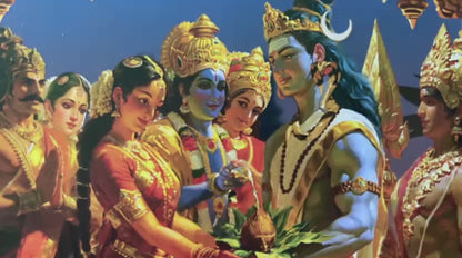 Meenakshi Sundareshwarar Kalyanam Poster – A Sacred Shiva Parvathi Wedding Artwork