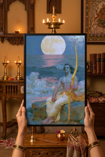 Sri Rama Chandra Photo Frame | Premium Hindu Spiritual Wall Art for Home & Temple Décor