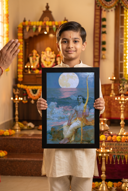 Sri Rama Chandra Photo Frame | Premium Hindu Spiritual Wall Art for Home & Temple Décor
