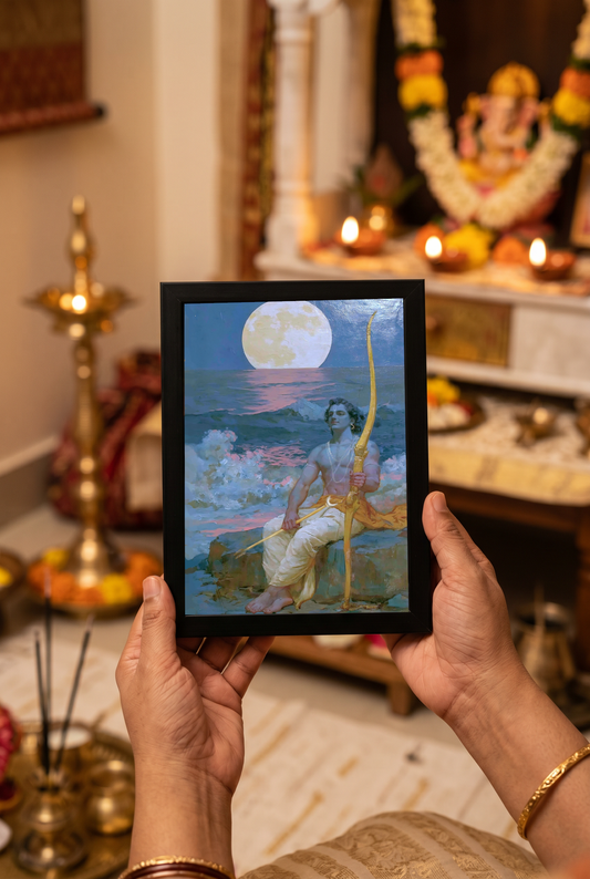 Sri Rama Chandra Photo Frame | Premium Hindu Spiritual Wall Art for Home & Temple Décor