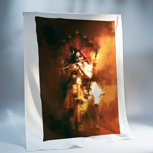 Shiva Keshava art unframed canvas