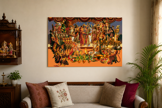 Meenakshi Sundareshwarar Kalyanam Poster – A Sacred Shiva Parvathi Wedding Artwork