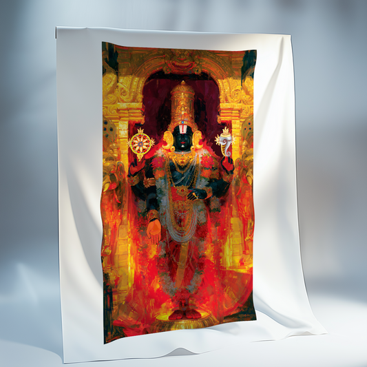 Lord Venkateswara Swamy Canvas Print Roll | Tirupati Balaji Wall Art | Premium Hindu Devotional Canvas | Spiritual Gift